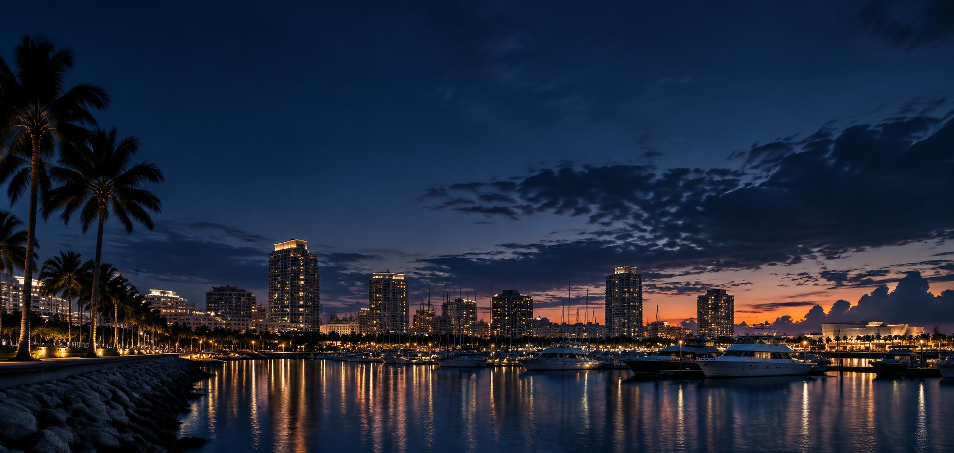St. Petersburg waterfront at dusk